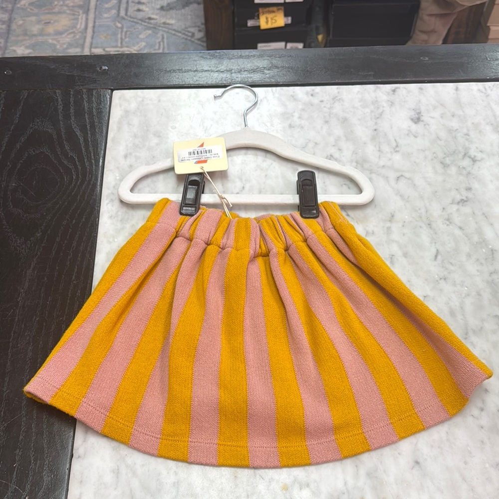 Striped Pink and Orange Kids Skirt